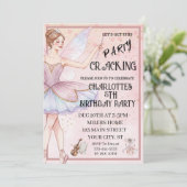 Der Nussknacker Weihnachtsballett Geburtstag Einladung (Stehend Vorderseite)