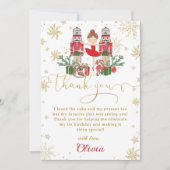 Der Nussknacker Winter Onederland 1. Geburtstag Dankeskarte (Vorderseite)