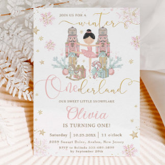 Der Nussknacker Winter Onederland 1. Geburtstag Einladung