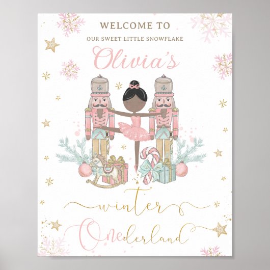 Der Nussknacker Winter Onederland 1. Geburtstag Poster (Vorne)