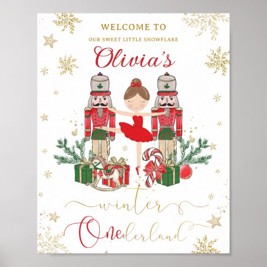 Der Nussknacker Winter Onederland 1. Geburtstag Ro Poster (Vorne)