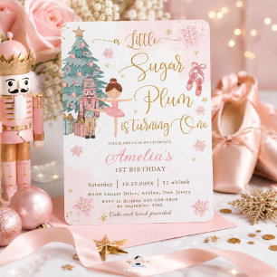 Der Nussknacker Winter Wonderland Girl 1. Geburtst Einladung