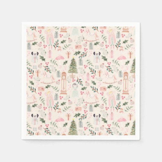 Der Nutcracker Aquarellurlaub in Neapel Serviette (Vorderseite)