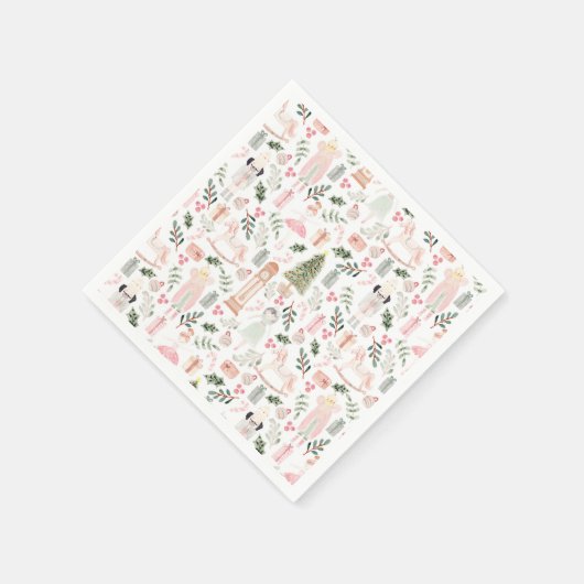 Der Nutcracker Aquarellurlaub in Neapel Serviette (Ecke)