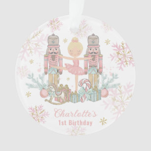 Der Nutcracker Ballett rot Rosa 1. Geburtstag Ornament