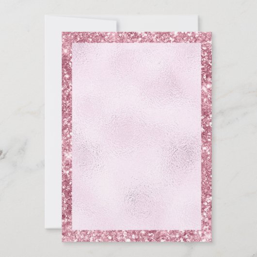 Der Nutcracker Christmas Watercolor Pink-Glitzer Einladung (Rückseite)