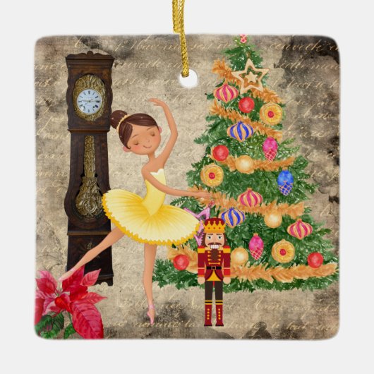 Der Nutcracker Claire und die Nutcracker Weihnacht Keramikornament (Vorderseite)