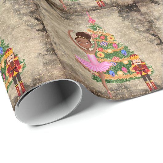 Der Nutcracker Clara Act I Christmas Eve Geschenkpapier (Rolleneckpunkt)