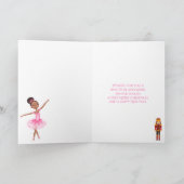 Der Nutcracker Clara Ballerina Weihnachtsballett Feiertagskarte (Innenseite)