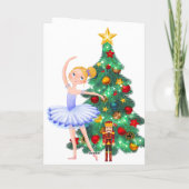 Der Nutcracker Clara Ballerina Weihnachtsballett Feiertagskarte (Rückseite)