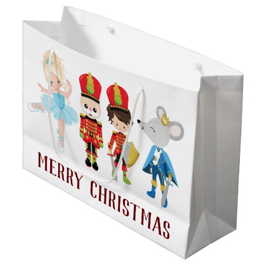 Der Nutcracker, Clara, Mouse King, Weihnachten Große Geschenktüte (Vorderseite Schrägansicht)