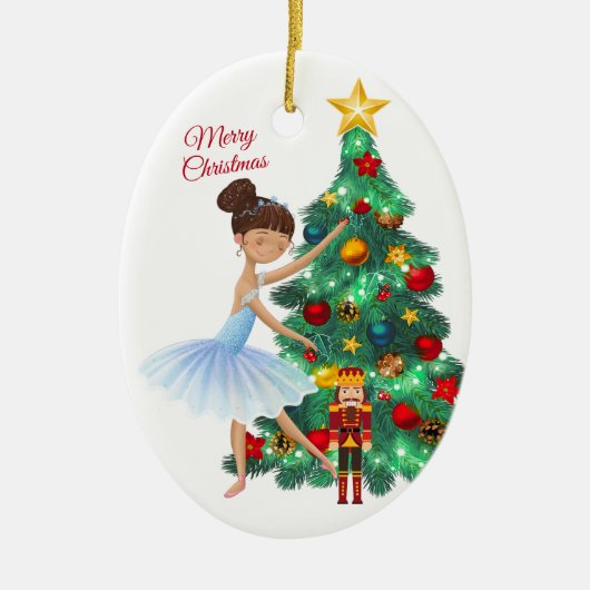 Der Nutcracker Clara und die Nutcracker Weihnachte Keramik Ornament (Vorne)
