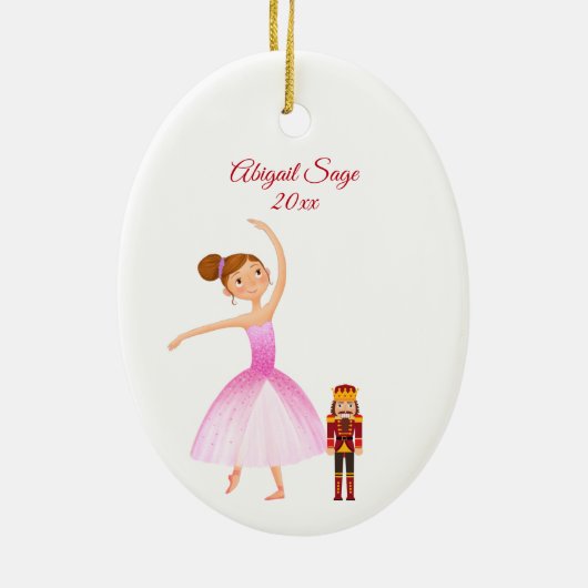 Der Nutcracker Clara und die Nutcracker Weihnachte Keramik Ornament (Hinten)