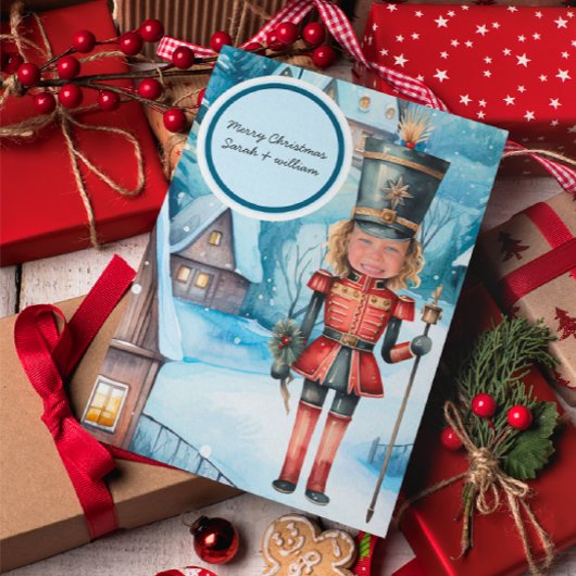 Der Nutcracker "ersetzen Sie das Gesicht" Weihnach Karte