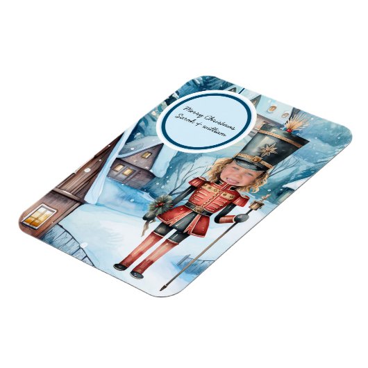 Der Nutcracker "ersetzen Sie das Gesicht" Weihnach Magnet (Linke Seite)