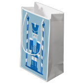 Der Nutcracker in Blau Kleine Geschenktüte (Rückseite Schrägansicht)