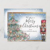 Der Nutcracker-Individuelle Name frohe Weihnachten Postkarte (Vorne/Hinten)