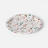 Der Nutcracker Pink Weihnachtsballett 1. Geburtsta Pappteller (Schrägansicht)