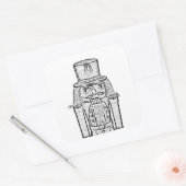 Der Nutcracker Quadratischer Aufkleber (Umschlag)