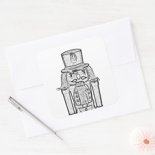 Der Nutcracker Quadratischer Aufkleber (Umschlag)
