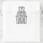 Der Nutcracker Quadratischer Aufkleber (Tasche)