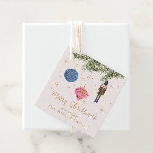 Der Nutcracker, rosa Geschenkanhänger (Beispiel)