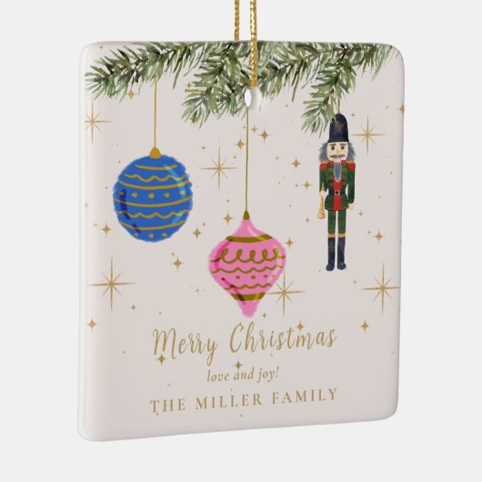 Der Nutcracker, rosa Keramikornament (Rechts)