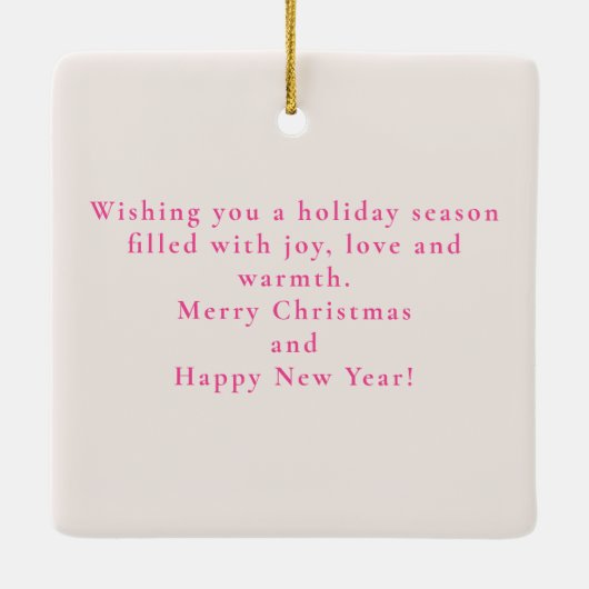 Der Nutcracker, rosa Keramikornament (Rückseite)