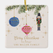 Der Nutcracker, rosa Keramikornament (Vorderseite)