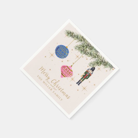 Der Nutcracker, rosa Serviette (Ecke)