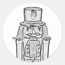 Der Nutcracker Runder Aufkleber