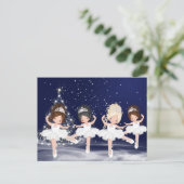 Der Nutcracker Waltz der Schneeflocken Feiertagspostkarte (Stehend Vorderseite)