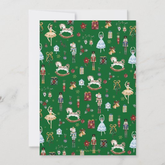 Der Nutcracker Weihnachten 1. Geburtstag Einladung (Rückseite)