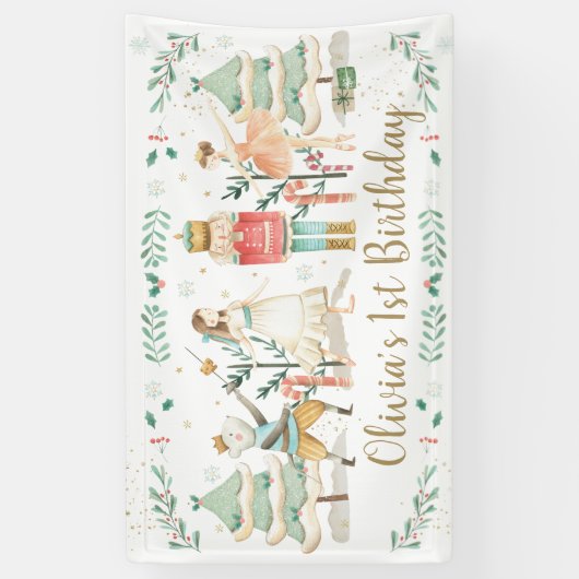 Der Nutcracker Weihnachten Geburtstag Hintergrund  Banner (Vertikal)
