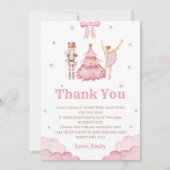 Der Nutcracker Winter Dankeschön Card Einladung (Vorderseite)