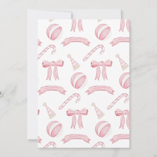 Der Nutcracker Winter Dankeschön Card Einladung (Rückseite)