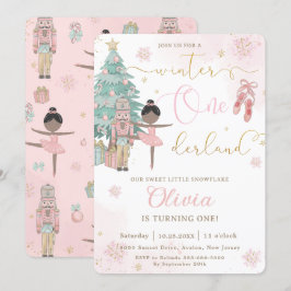 Der Nutcracker Winter Onederland 1. Geburtstag Einladung