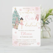 Der Nutcracker Winter Onederland 1. Geburtstag Einladung (Stehend Vorderseite)