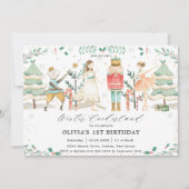 Der Nutcracker Winter Onederland 1. Geburtstag Einladung (Vorderseite)