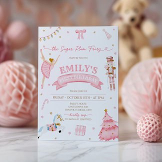 Der Nutcracker Winter Onederland 1. Geburtstag Einladung