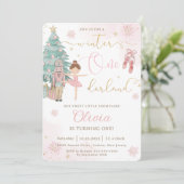 Der Nutcracker Winter Onederland 1. Geburtstag Einladung (Stehend Vorderseite)