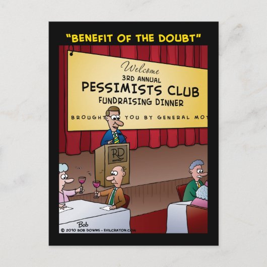 "Der Nutzen des Zweifels" Postkarte (Vorderseite)