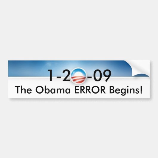 Der obama-FEHLER fängt an Autoaufkleber (Vorne)