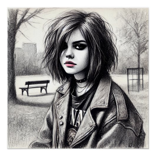 Der Obdachlose des Parks. Poster (Vorderseite)