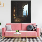 Der Obelisk von Hubert Robert Leinwanddruck (Insitu (Wohnzimmer))