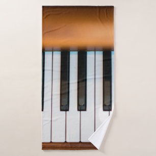 Der obere Blick auf das Vintage Klavier. abstrakt, Badehandtuch
