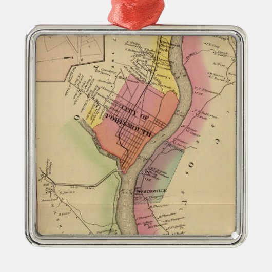 Der oberer Ohio und Tal 8 Silbernes Ornament (Vorne)