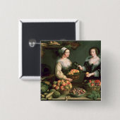 Der Obst- und GemüseVerkäufer Button (Vorne & Hinten)
