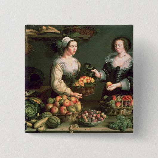 Der Obst- und GemüseVerkäufer Button (Vorderseite)