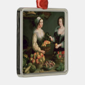 Der Obst- und GemüseVerkäufer Silbernes Ornament (Rechts)